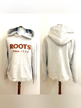 Roots Cream Hoodie with Brown Logo